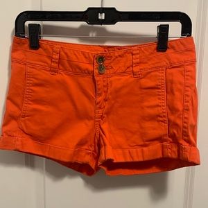 Express Orange Cuffed Shorts